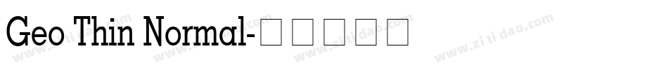 Geo Thin Normal字体转换